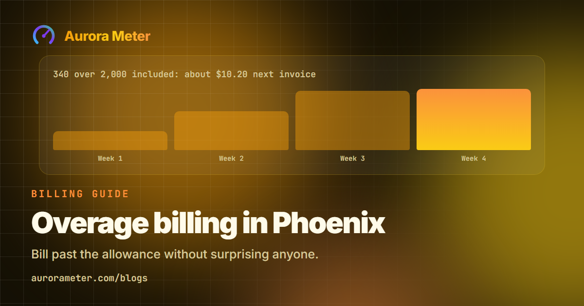 Overage Billing in Phoenix: Charge for Usage Beyond the Plan Allowance
