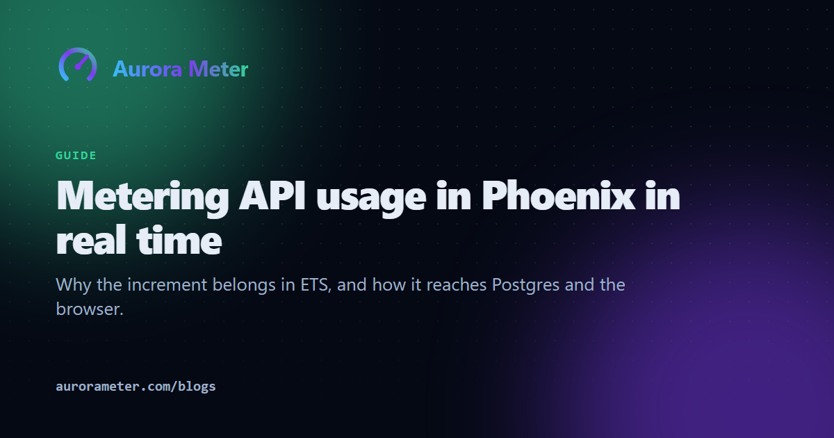 Metering API Usage in Phoenix in Real Time with ETS